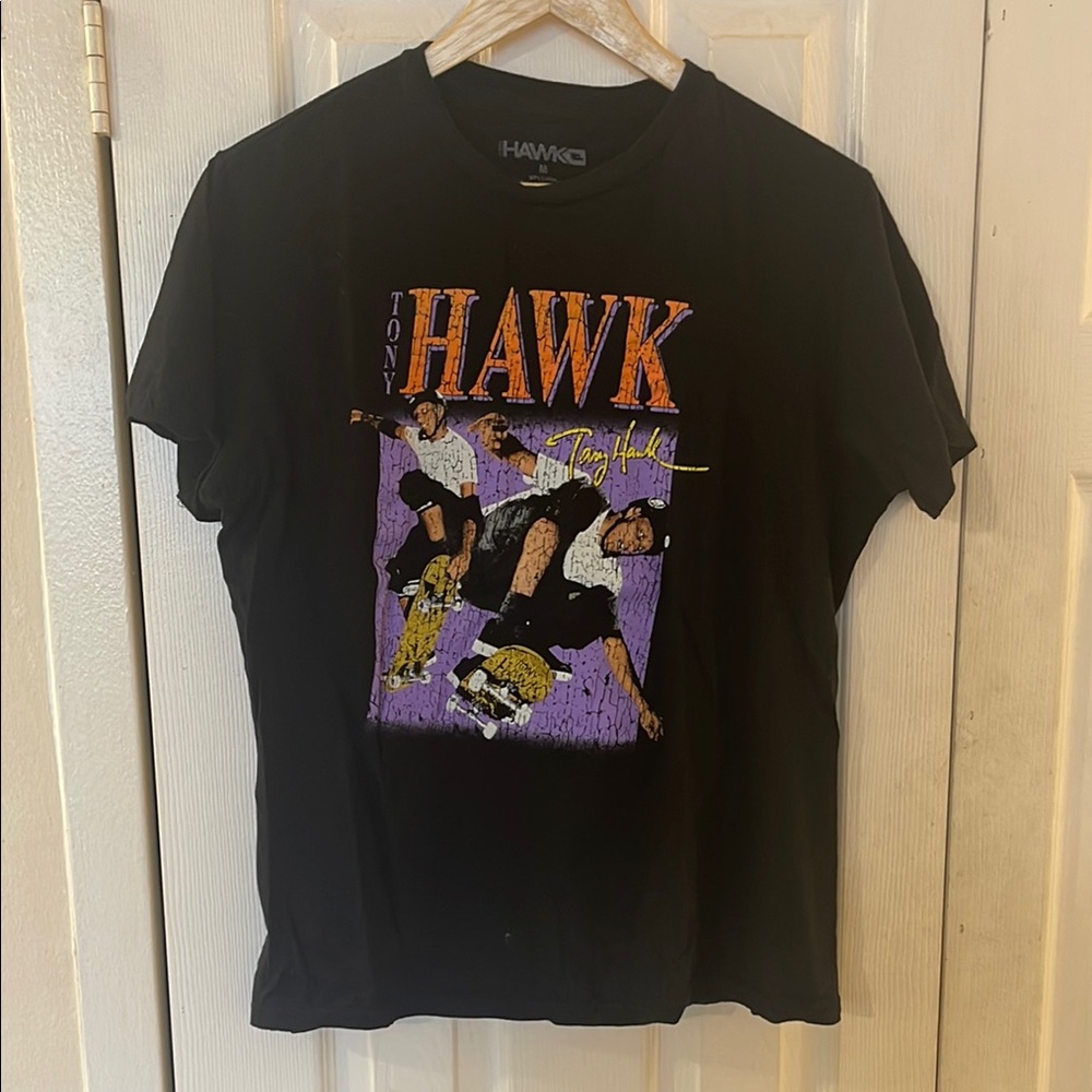 Tony Hawk T-Shirt Size Medium In Black, Orange, Purple